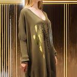 Oversize Foil Print Jumper