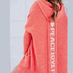 2 Pocket Peace Love Freedom Cardigan