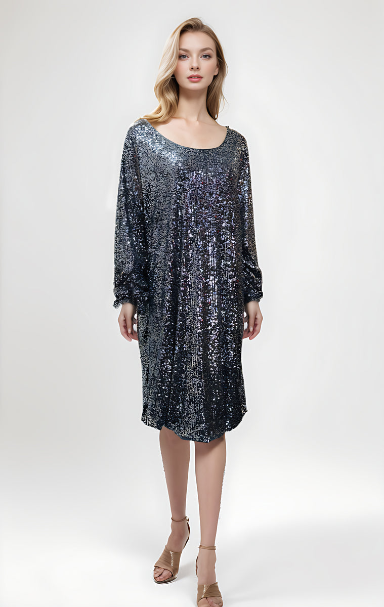 Black Sequin MIDI Dress – Misstreat
