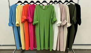 Pleated Pocket Dress