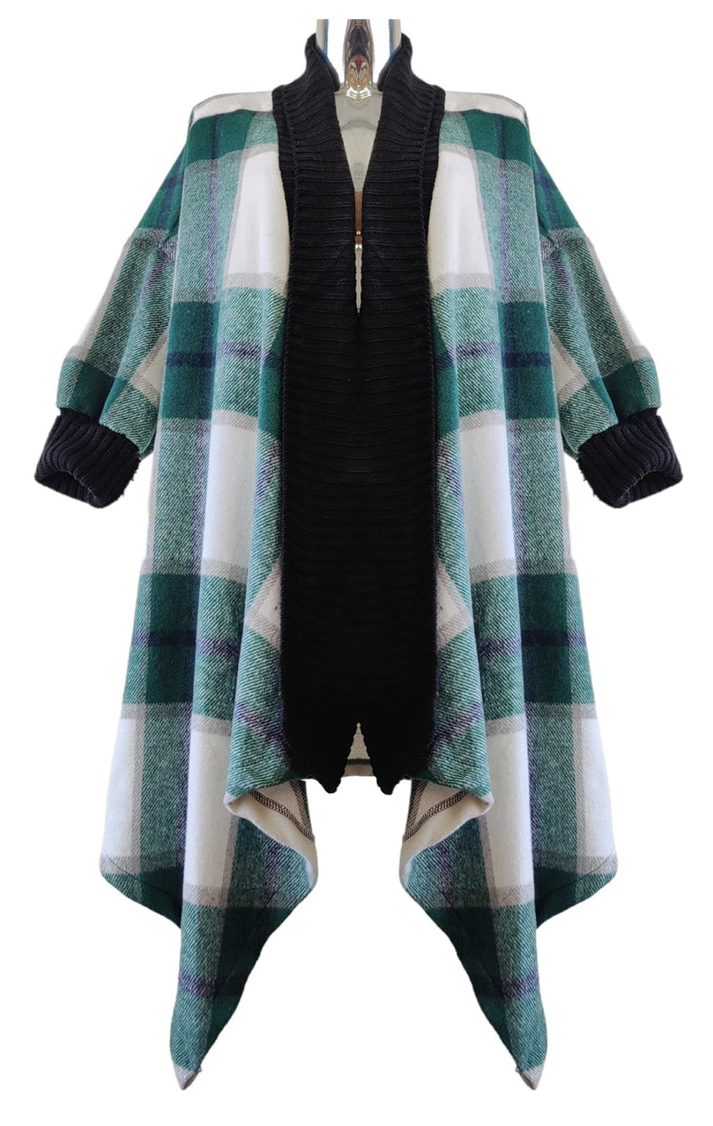 Fancy Cardigan Check Print