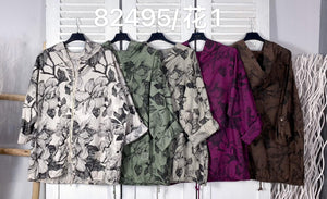 Mix Flower Print Jacket