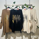 Oversize Foil Print Jumper