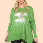 Star Foil Print Knit Jumper
