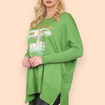 Star Foil Print Knit Jumper