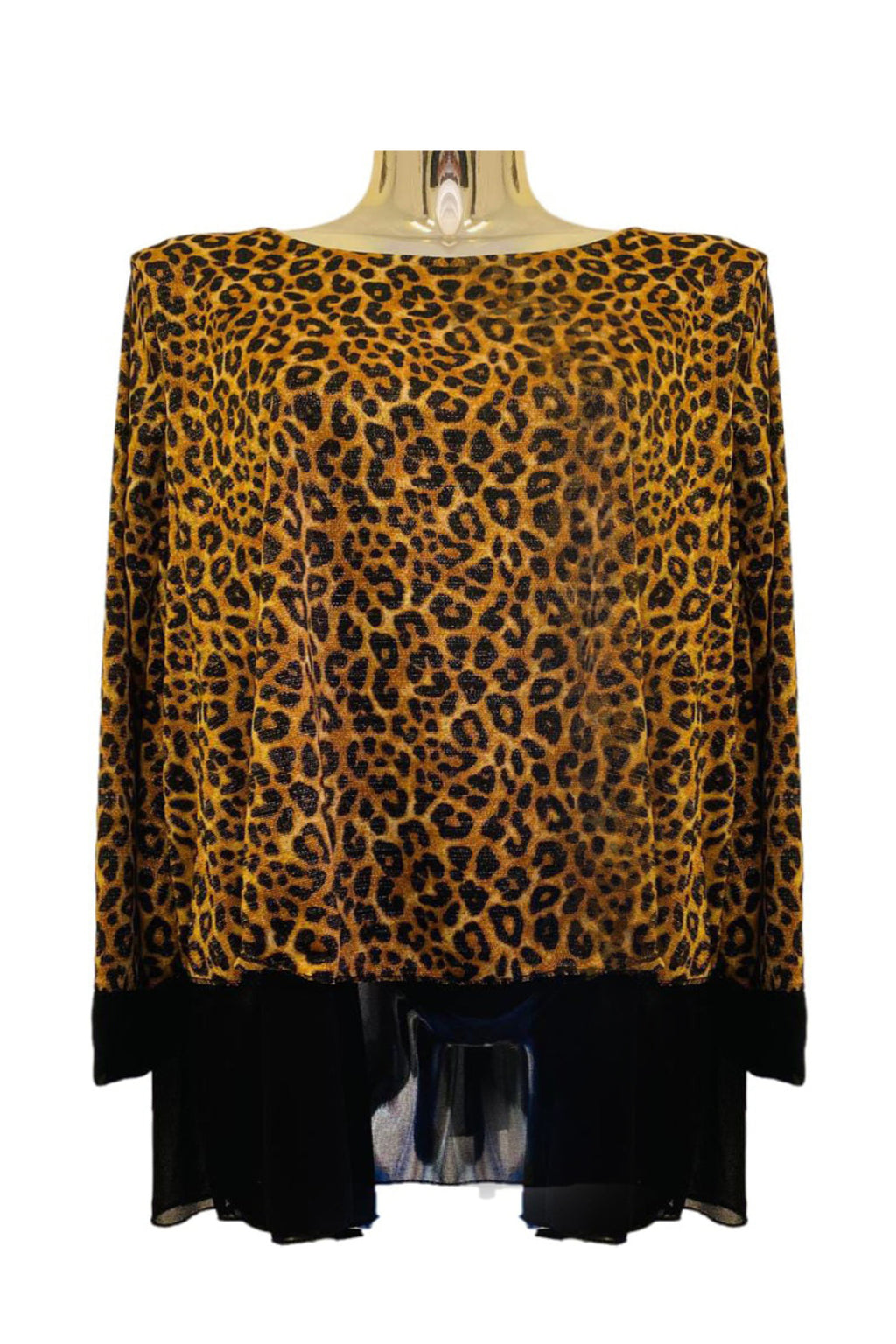 Leopard Print Frill Top