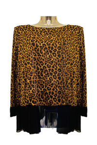 Leopard Print Frill Top