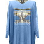 Star Foil Print Knit Jumper