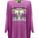 Star Foil Print Knit Jumper