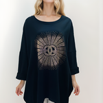 Burst Diamante Tunic Top