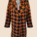 Dog Tooth Print Coat