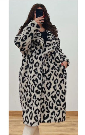 Leopard Pattern Oversize Coat