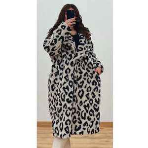 Leopard Pattern Oversize Coat