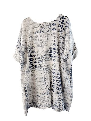 Linen Snake Print Tunic