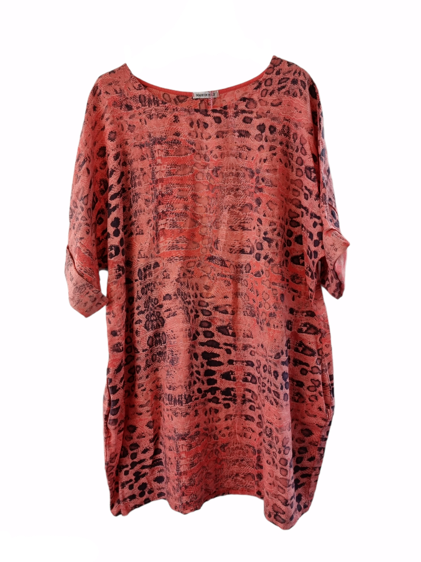 Linen Snake Print Tunic