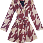Dogtooth Print Coat