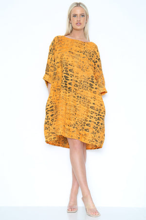 Linen Snake Print Tunic
