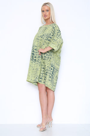 Linen Snake Print Tunic