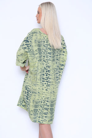 Linen Snake Print Tunic